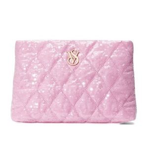 Victoria’s Secret 💕 Sequin Cosmetic Clutch Bag 💕 PINK 💕 NWT VS
